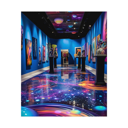 Celestial Art Gallery: Wide-Angle View with Soft Lighting - Poster
