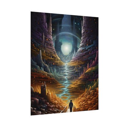 Space Explorer Journey: Astronaut in Cosmic Adventure - Poster