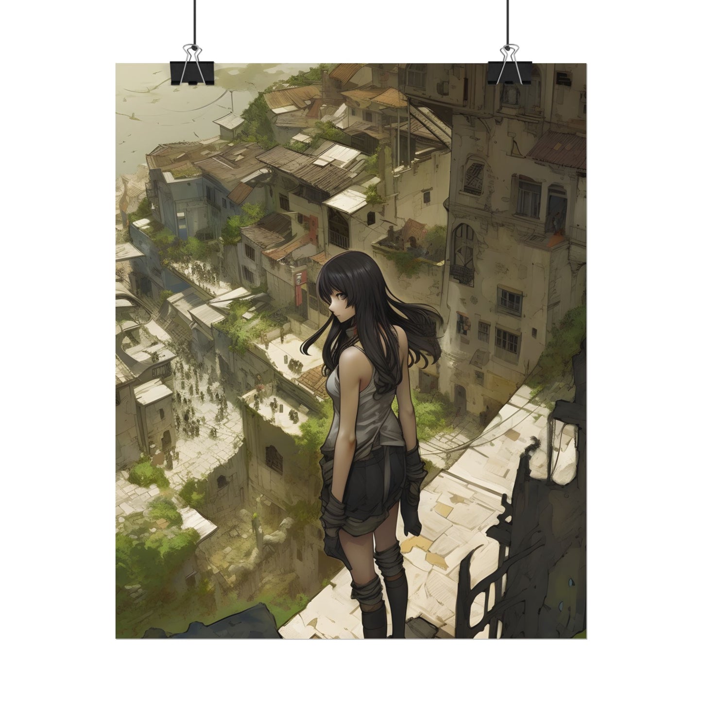 Dramatic Bird's Eye View: Mysterious Anime Encounter - Poster