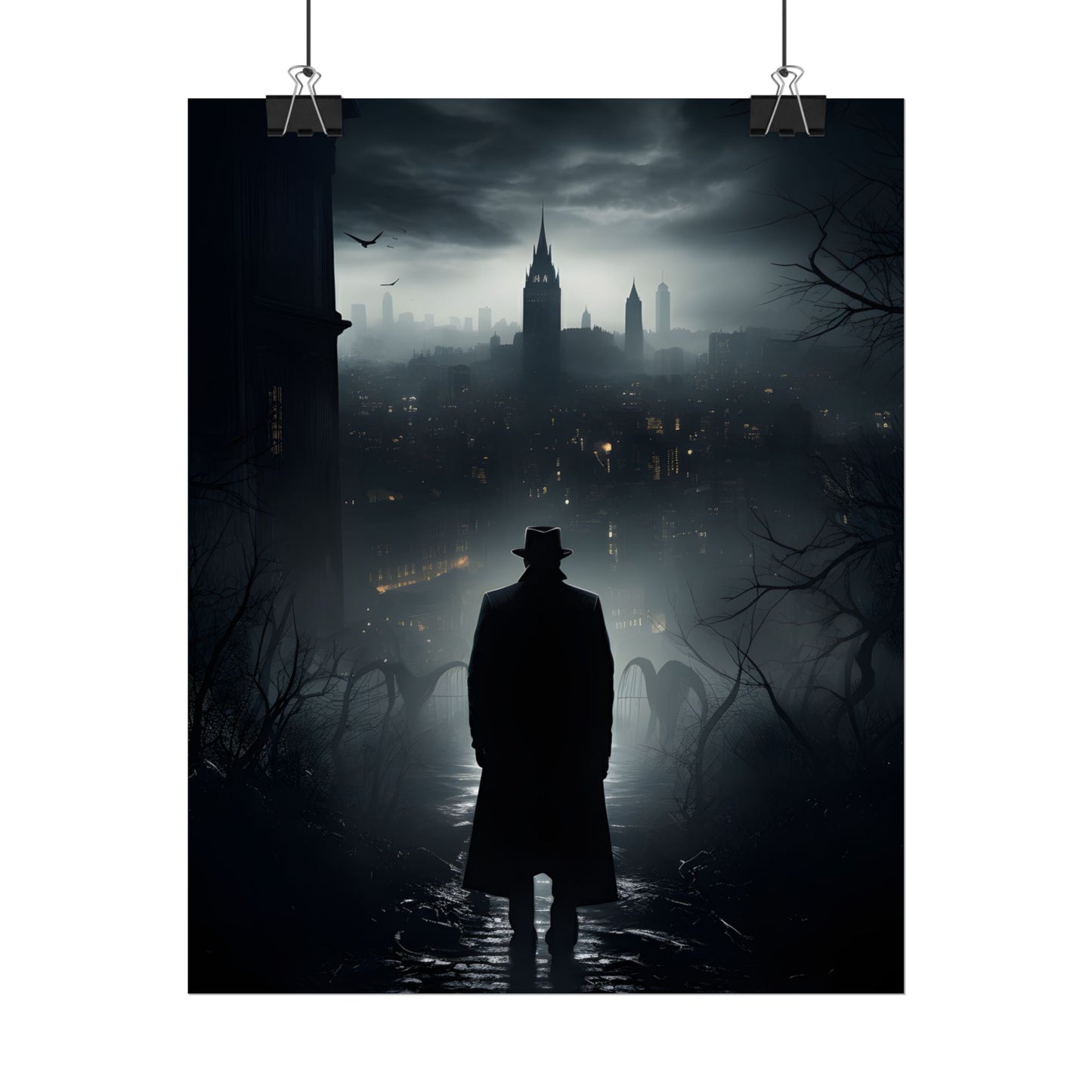 Dark Streets, Hard-Boiled: Urban Fantasy Detective Artwork - Poster