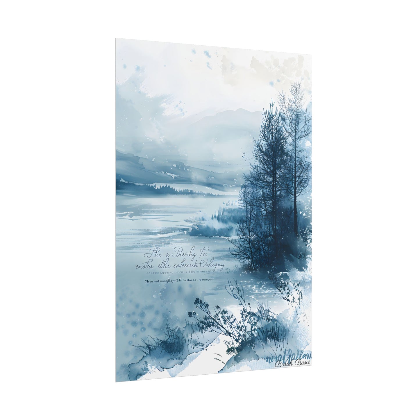Peaceful Serenity: Winding River and Forest Reflections - Poster