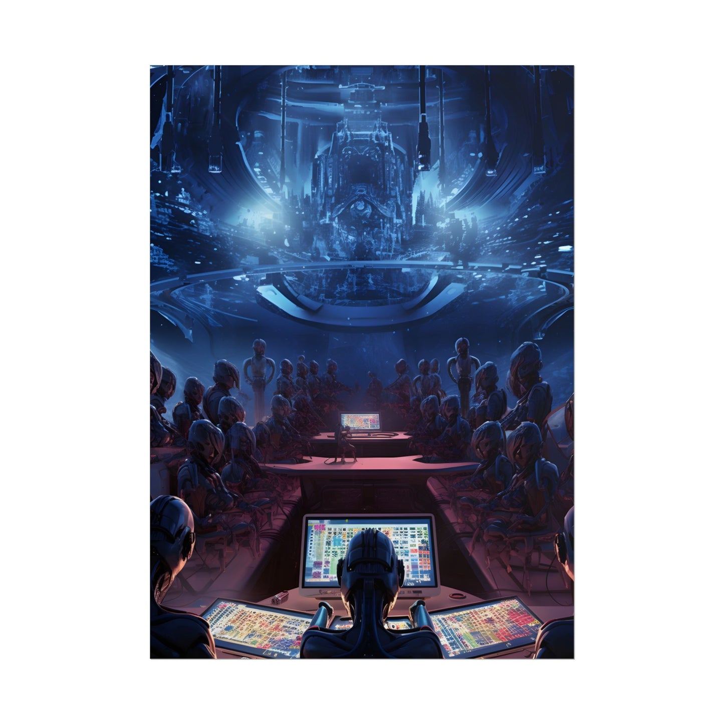 Futuristic Robot Orchestra: Musical Performance Art - Poster