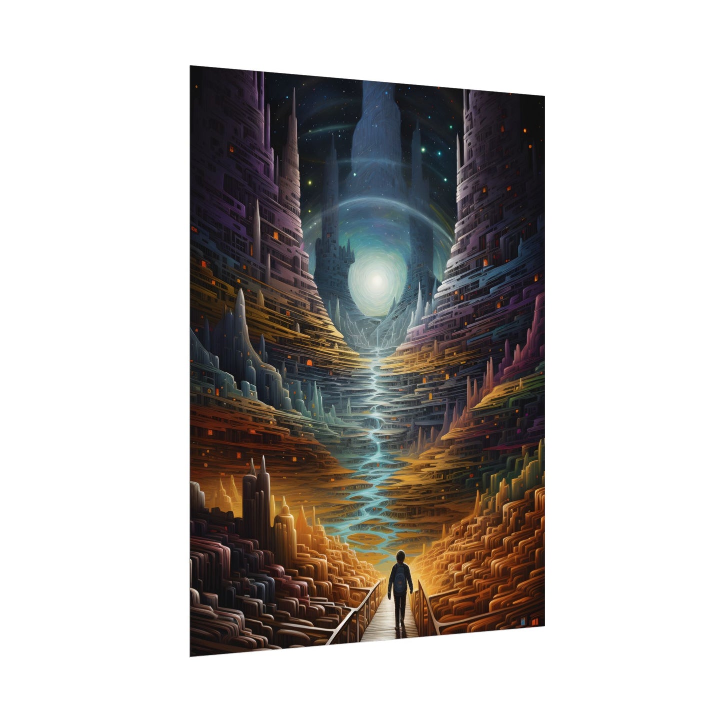 Space Explorer Journey: Astronaut in Cosmic Adventure - Poster