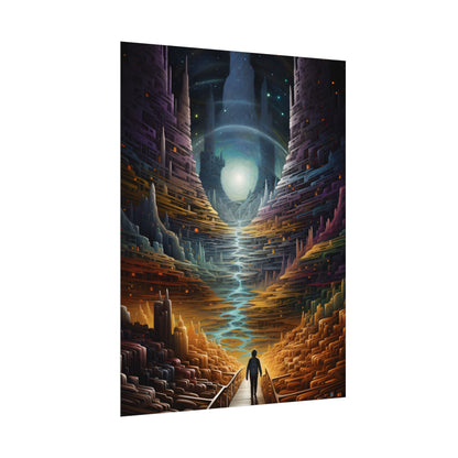 Space Explorer Journey: Astronaut in Cosmic Adventure - Poster