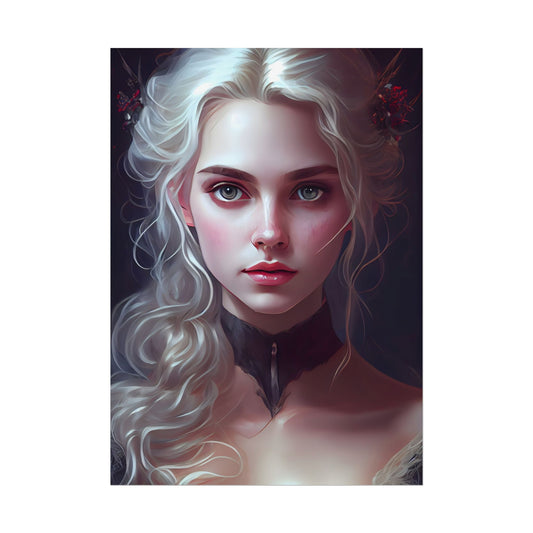 Blonde Portrait: Daring Angle Artwork - Poster