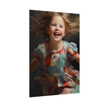 Childhood Innocence Portrait: Intimate Young Boy Artwork - Poster