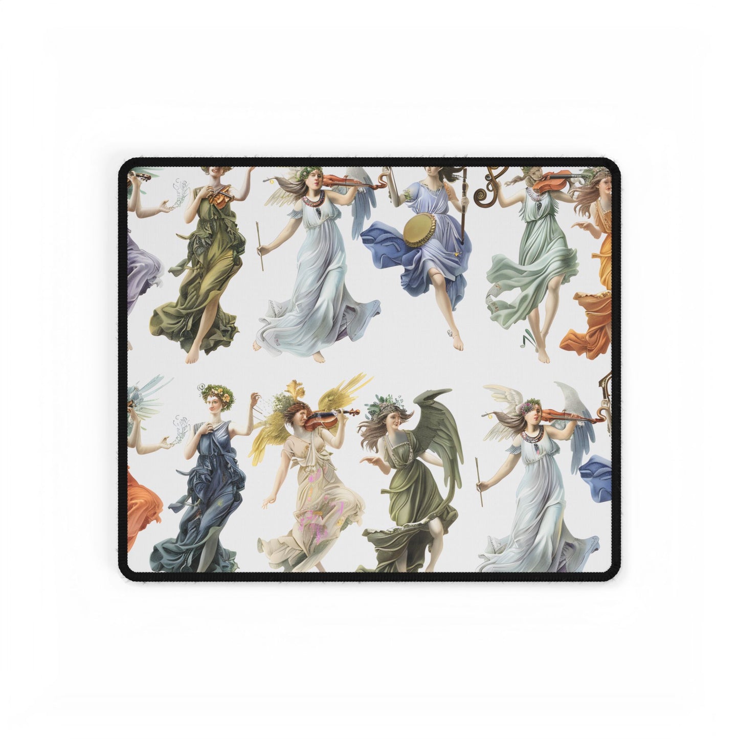 Ethereal Greek Goddesses: Classical Artwork featuring Nine Unique Deities - Desk Mat