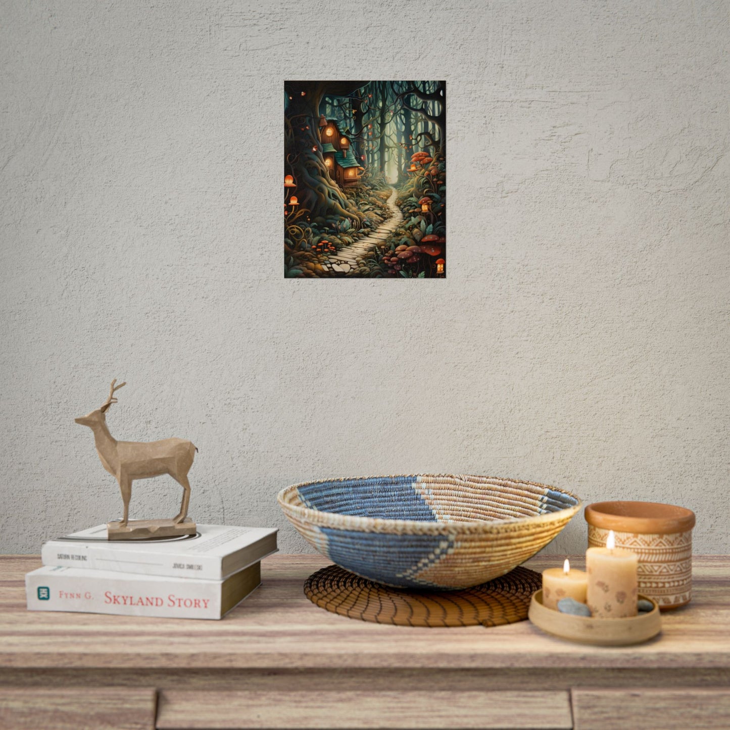 Whimsical Cartoon Forest Scene - Poster