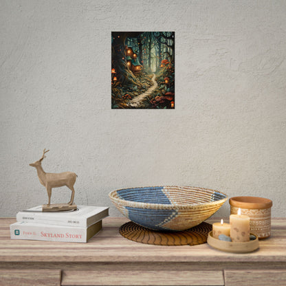 Whimsical Cartoon Forest Scene - Poster