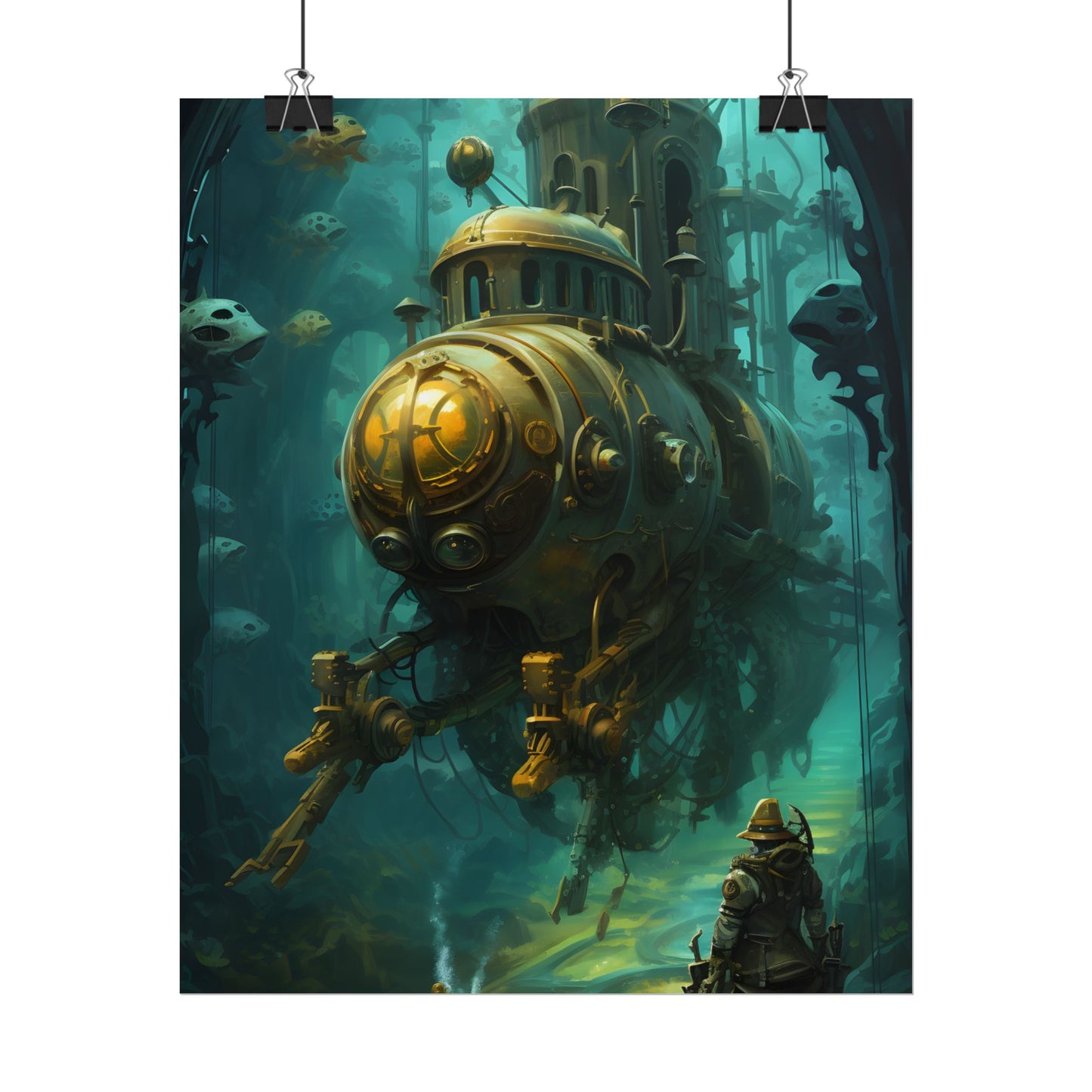Underwater Steampunk Adventure: A Hero's Quest for Discovery - Poster