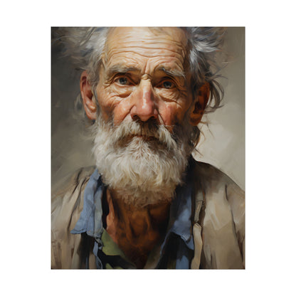 Elderly Wisdom: Portrait of a Timeless Soul - Poster