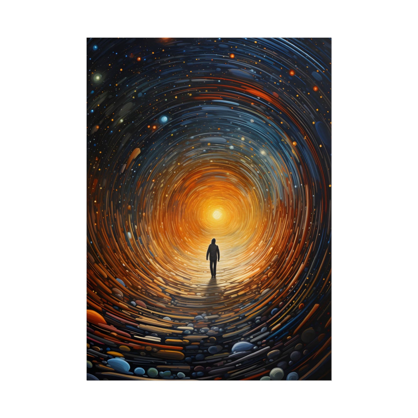 Space-Time Explorer: Intergalactic Adventure Digital Art - Poster