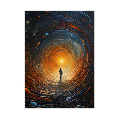 Space-Time Explorer: Intergalactic Adventure Digital Art - Poster