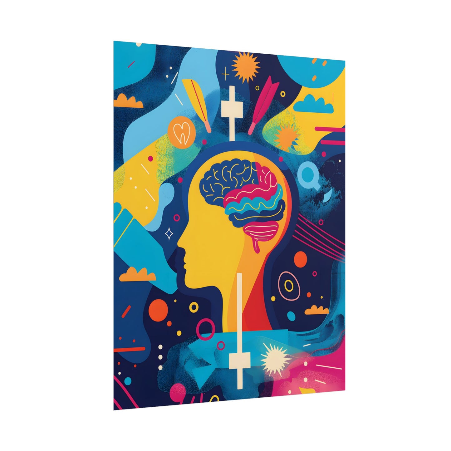 Vibrant Growth Mindset: Inspirational Quote on a Colorful Background - Poster