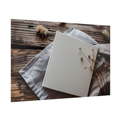 Minimalist Notebook with Embossed Dot Pattern - Poster
