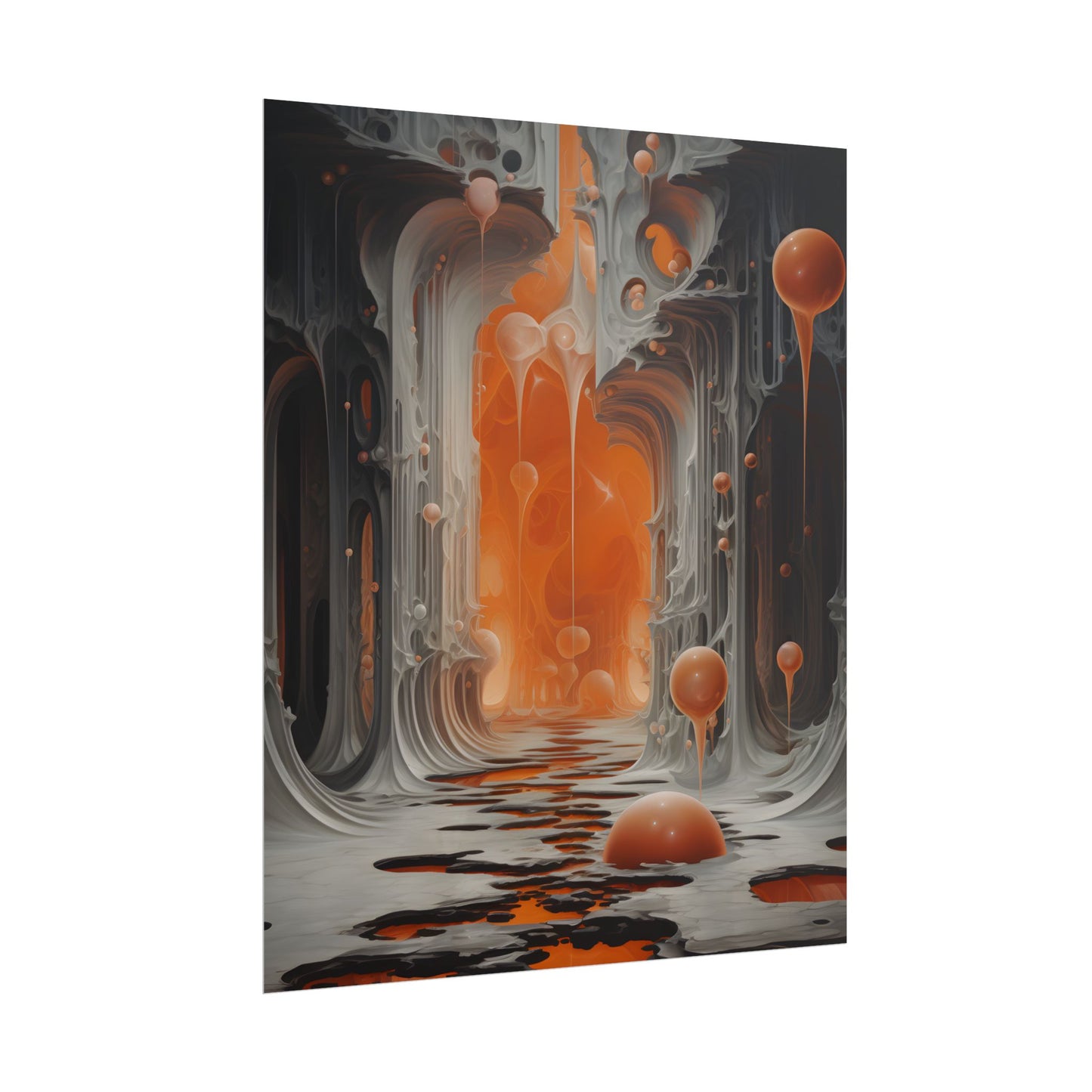 Surreal Fantasy: Tears in Reality with Portals Digital Art - Poster