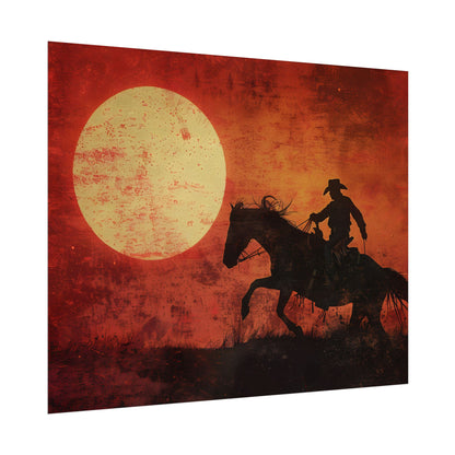 Rodeo Cowboy in Action: Vintage Bronco Ride - Poster