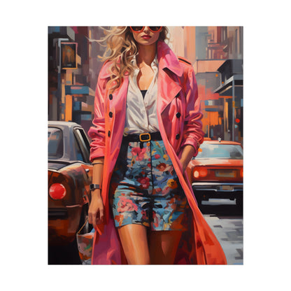 Urban Fashionista: City Street Photography Artwork - Poster