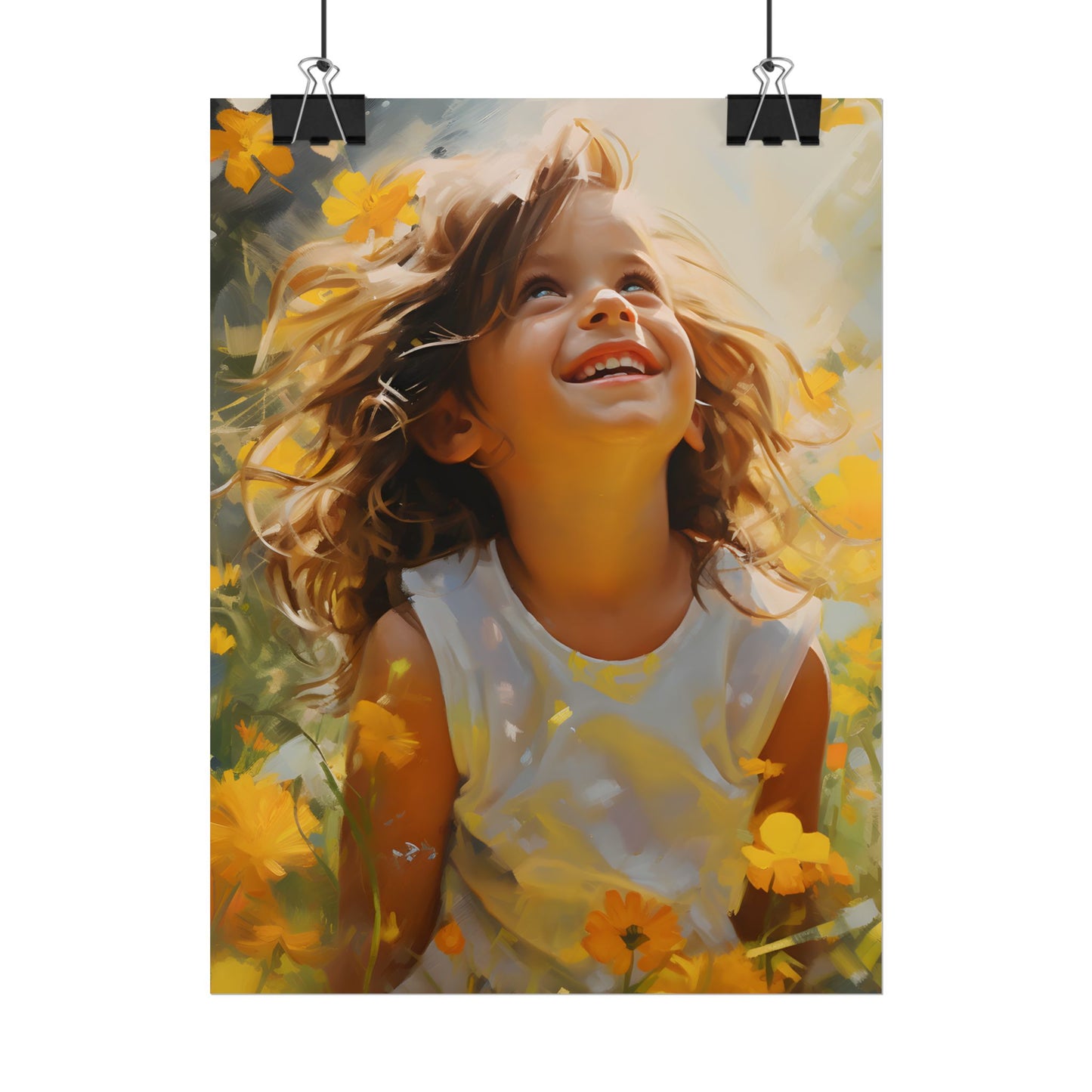 Childhood Innocence Portrait: A Candid Moment - Poster