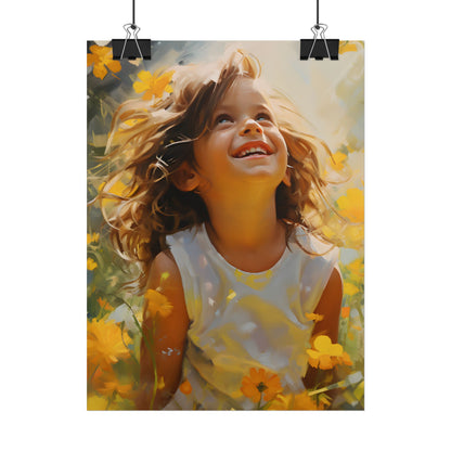 Childhood Innocence Portrait: A Candid Moment - Poster