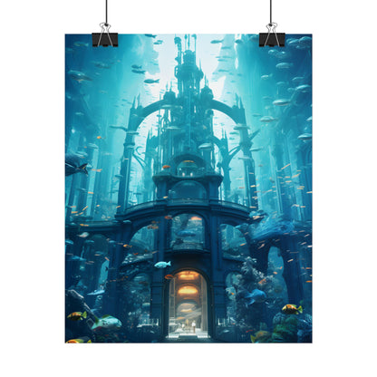 Futuristic Underwater City: Submerged Metropol Artwork - Poster