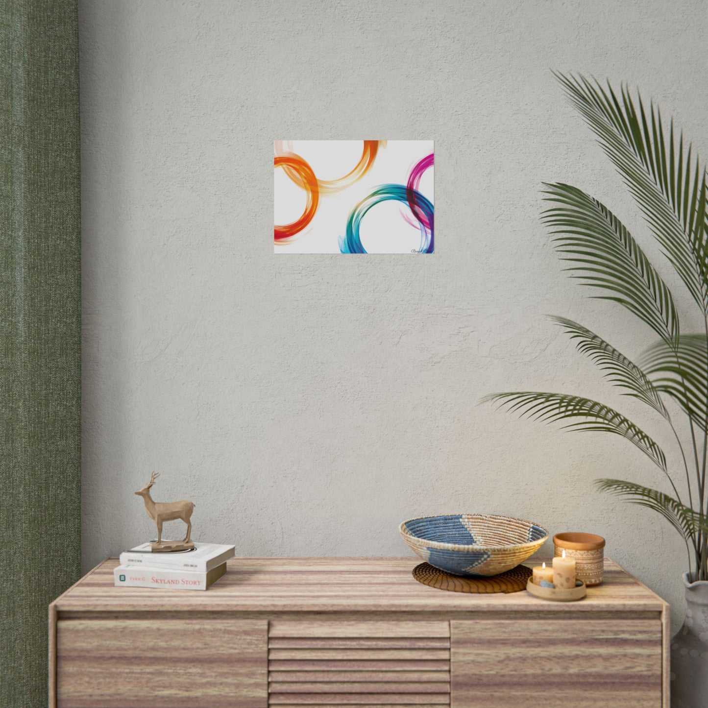 Swirling Abstract Colors: Vibrant Digital Artwork - Poster