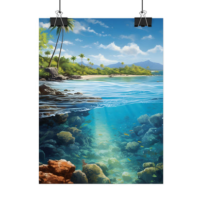 Tranquil Tropical Paradise: Relaxed Island Getaway Art - Poster