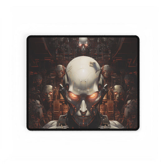 Robot Orchestra: A Symphony of Steel and Strings - Desk Mat