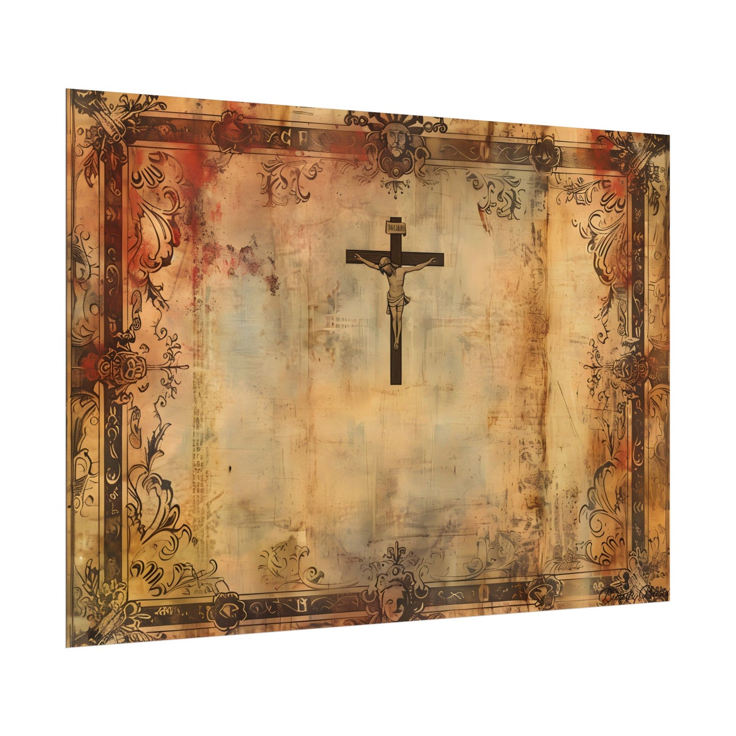 Vintage Biblical Art Print: A Historical Scene - Poster