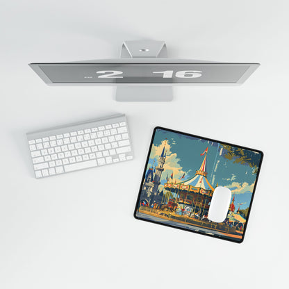 Vintage Disney Nostalgia: Retro Attraction Poster Art - Desk Mat