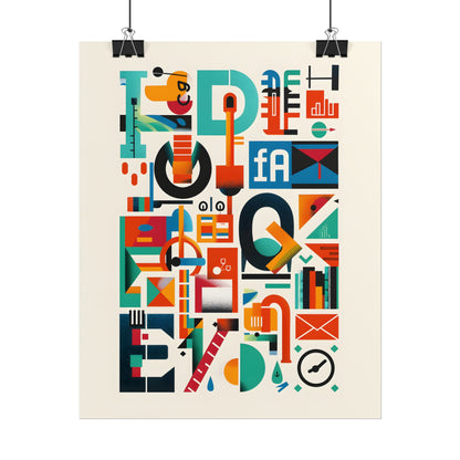 Colorful Infographic: Statistics Explained with Letter L - Poster