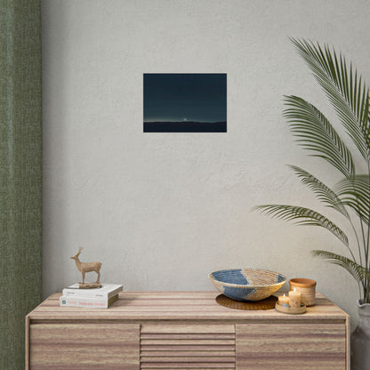 Minimalist Night Sky: Celestial Artwork with Stars and Palette - Poster