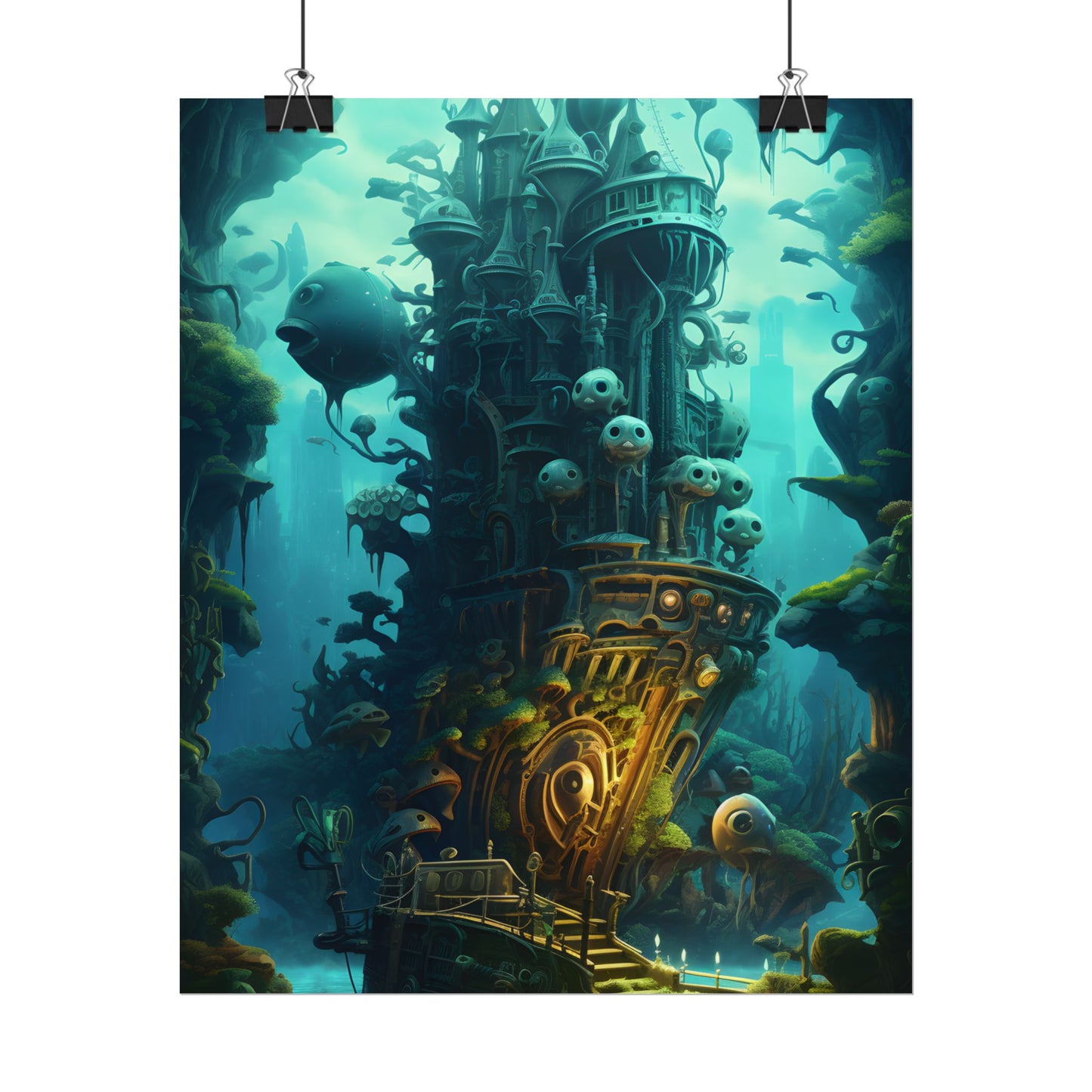 Steampunk Undersea Odyssey: Captain Nemo's Mechanical Voyage - Poster