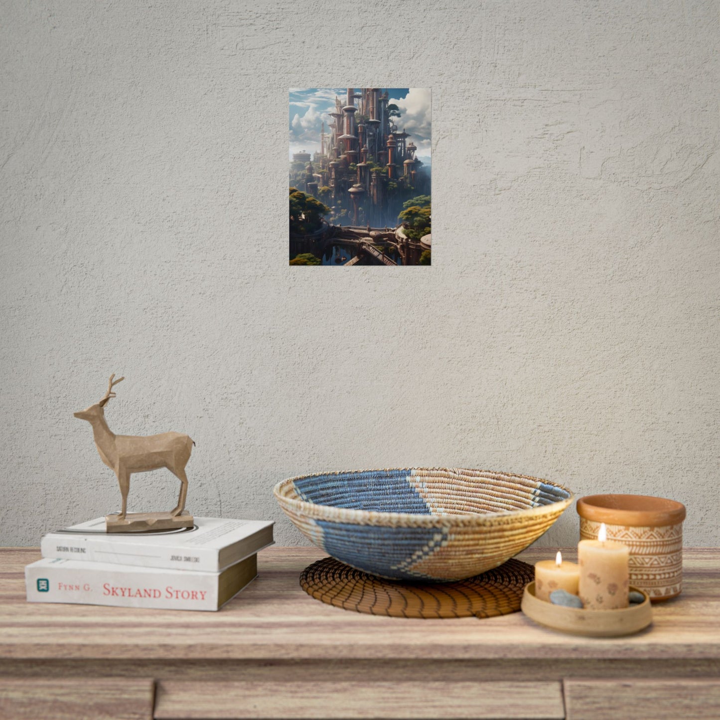 Floating City of Columbia: Breathtaking Modern Urban Landscape - Poster