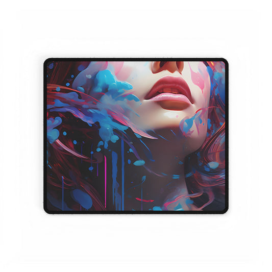 Vibrant Digital Explosion: Abstract Artwork - Desk Mat