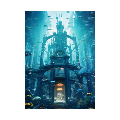 Futuristic Underwater City: Submerged Metropol Artwork - Poster