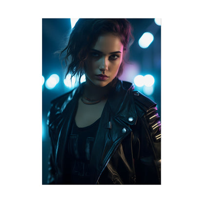 Cyberpunk Dark Beauty: Teenage Artwork - Poster