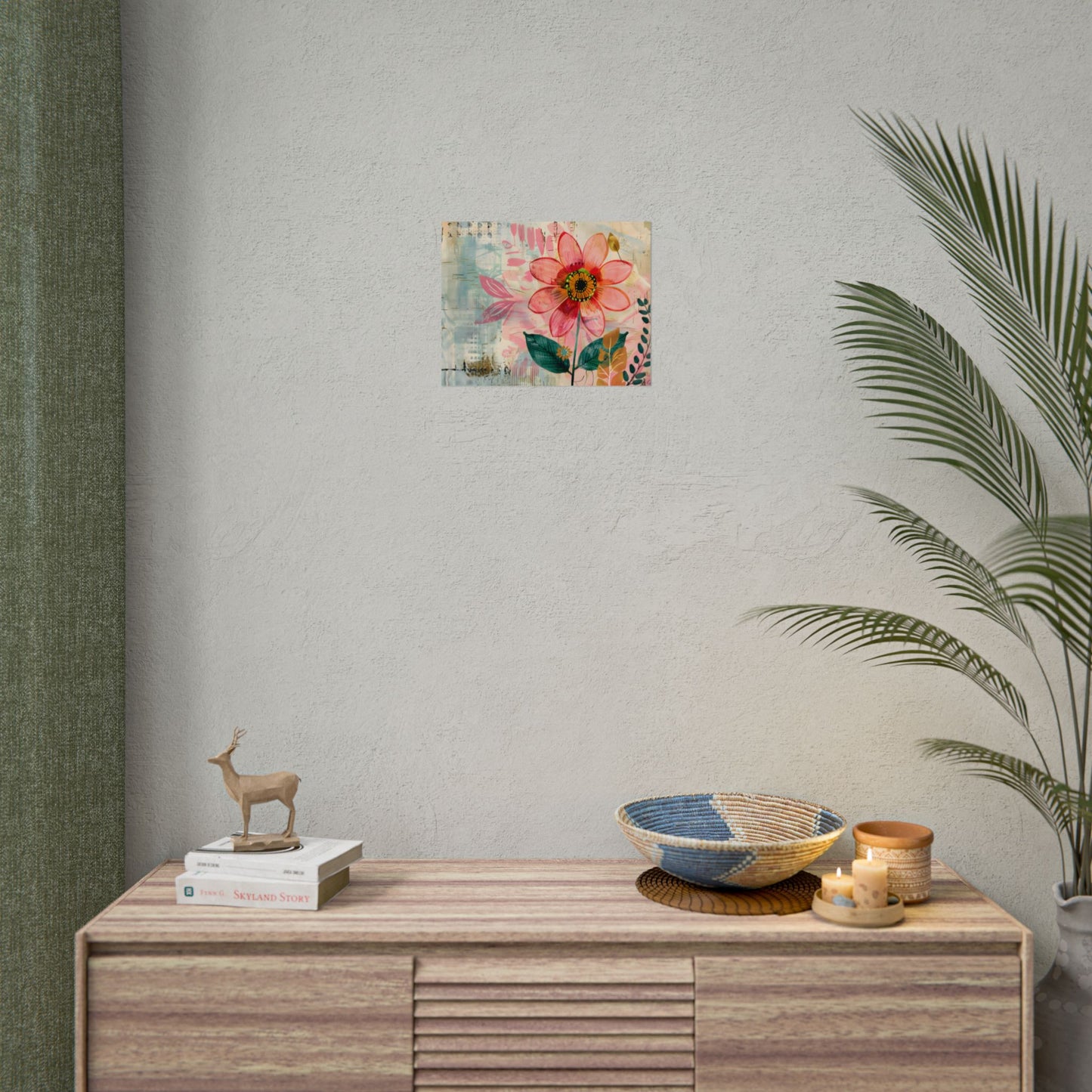Blooming Growth: Whimsical Flower Art - Poster