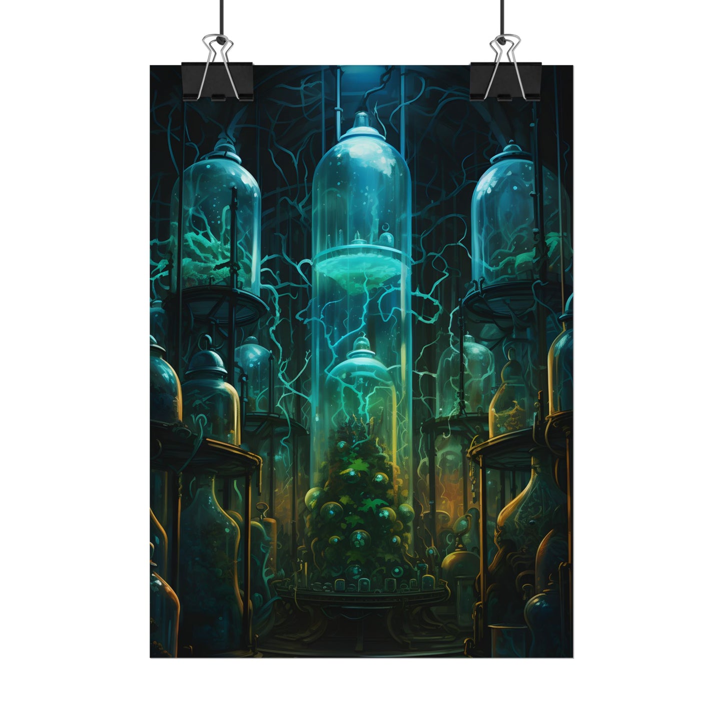 Molecular Secrets: Laboratory Artwork Showcase - Poster