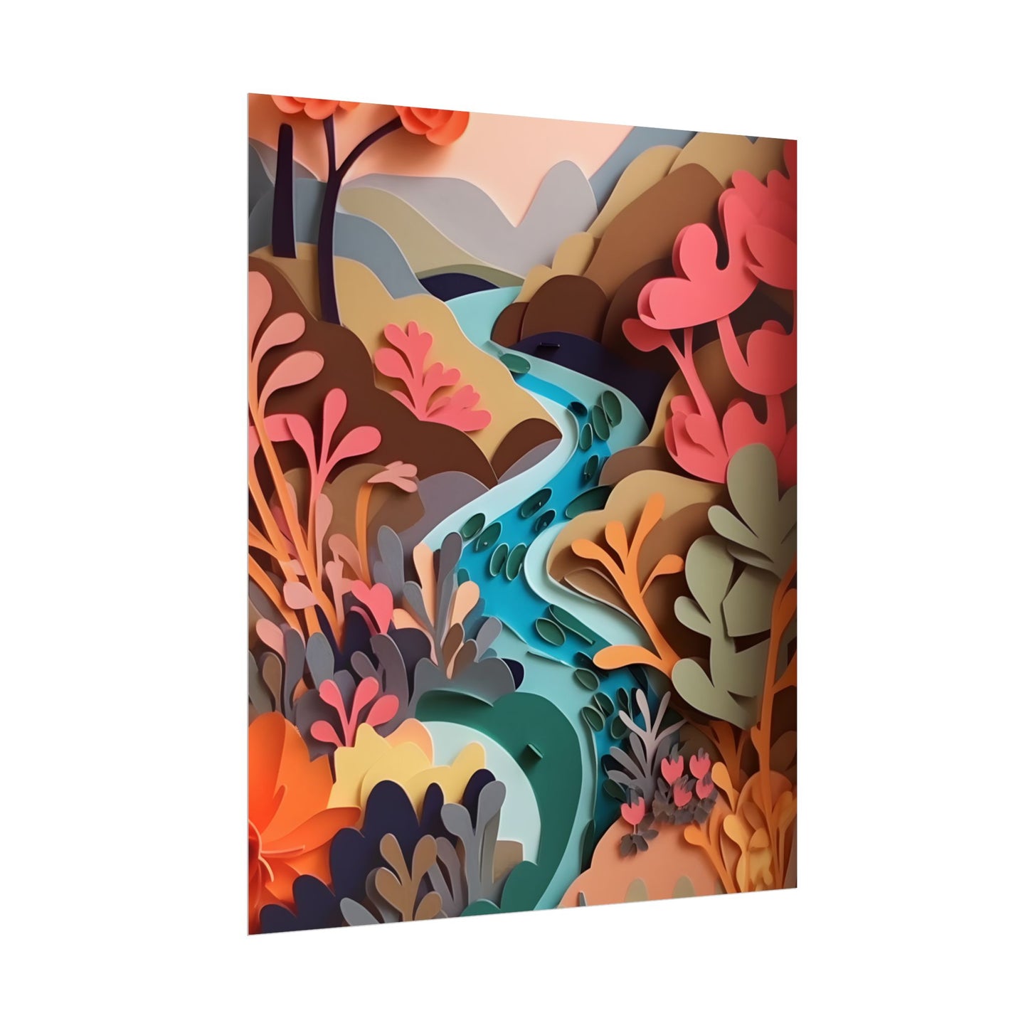 Eye-Catching American Landscape: Paper Quilling Art - Poster