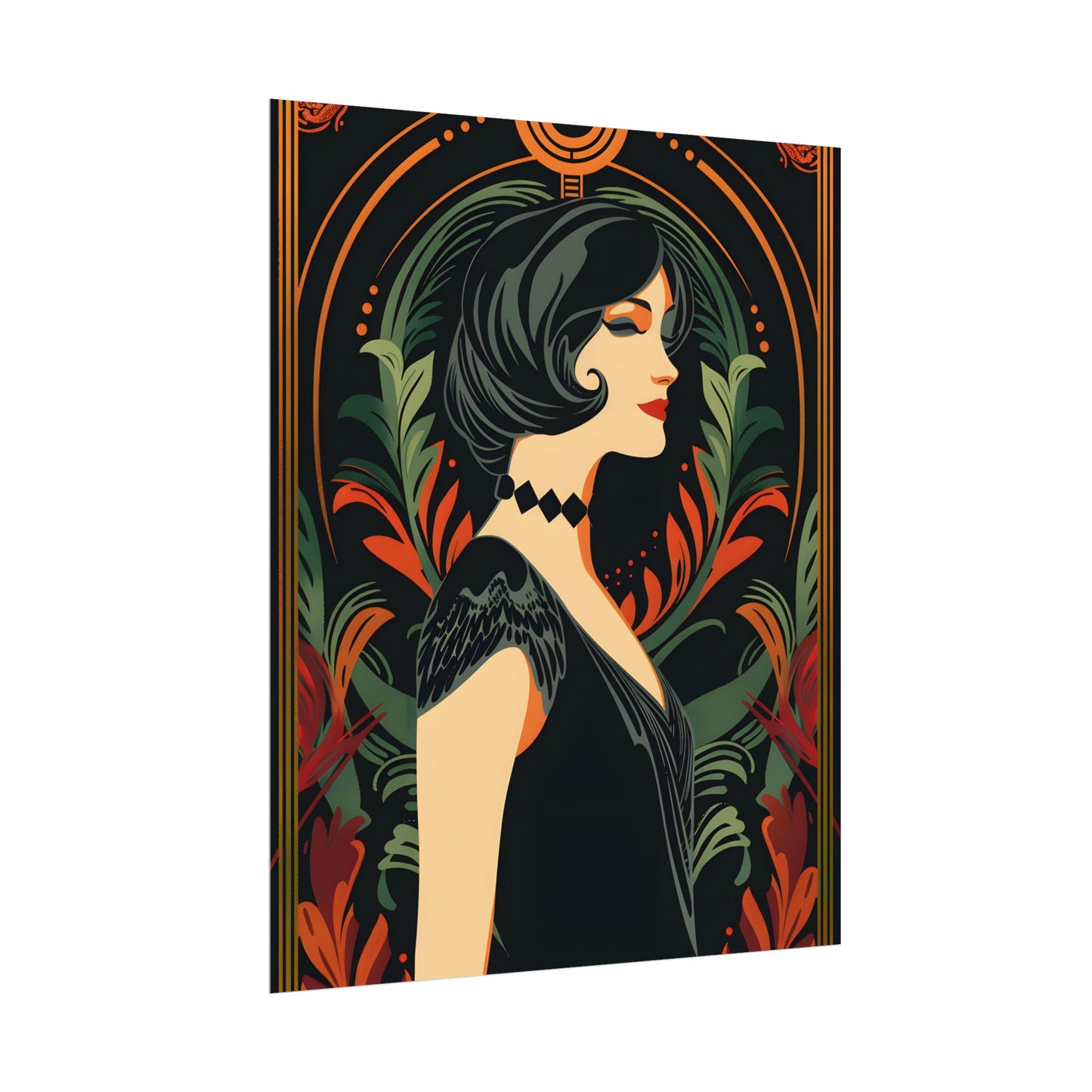 Elegant Vintage Poster: A Woman's Enchanting Presence - Poster