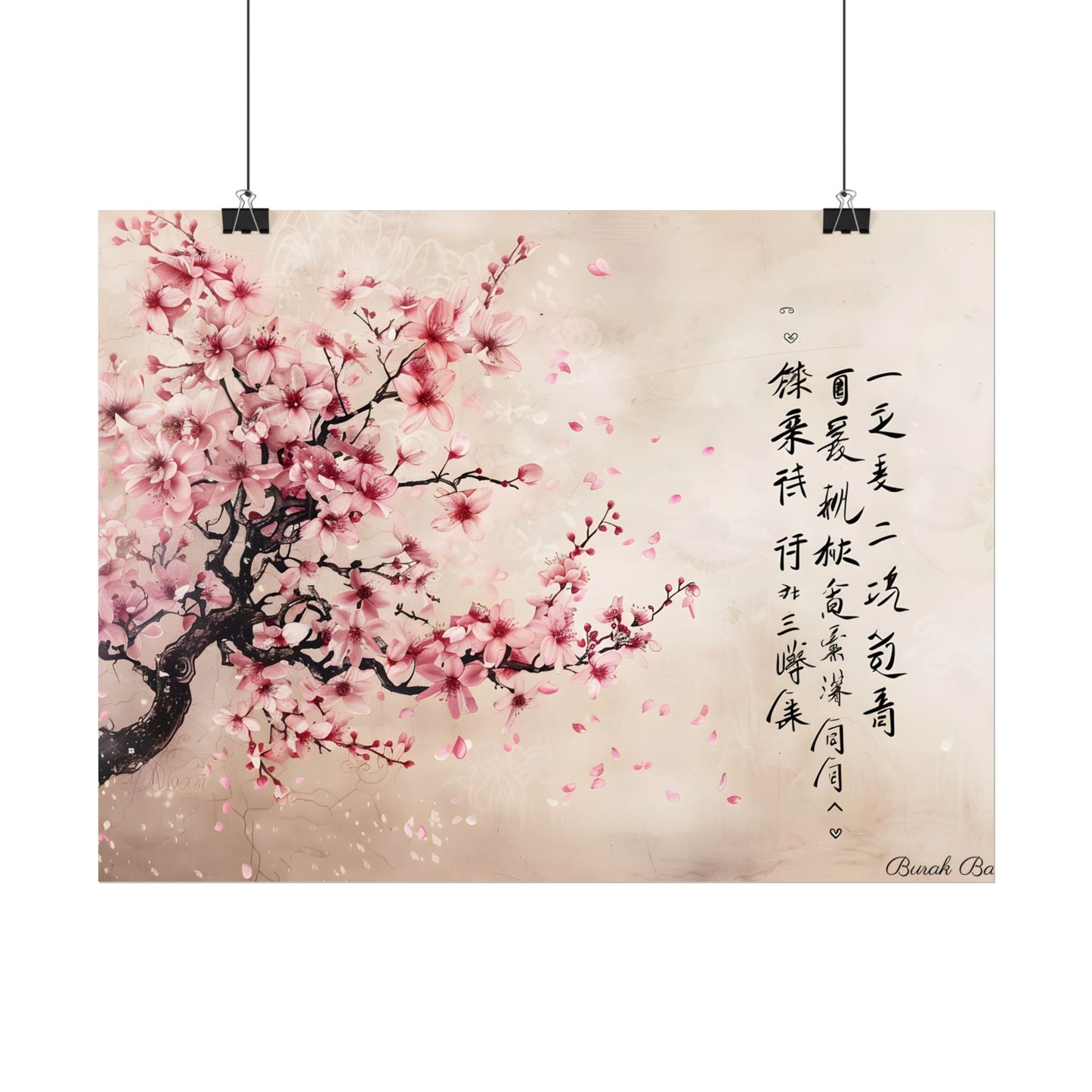 Elegant Cherry Blossom: Japanese Art Photography - Poster