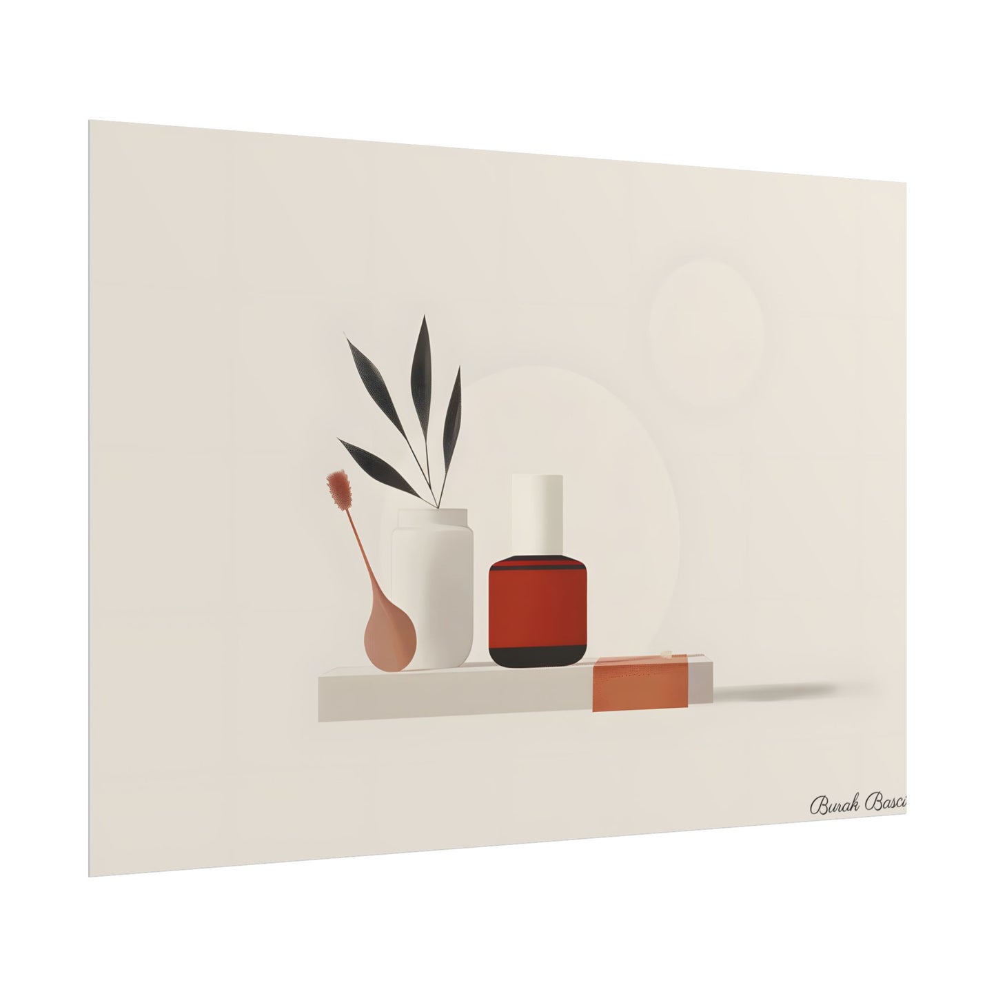 Minimalist Electronic Device: Bold Modern Art Illustration - Poster
