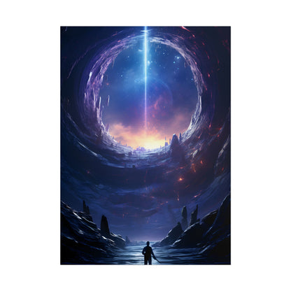 Black Hole Galaxy: Cosmic Digital Artwork - Poster