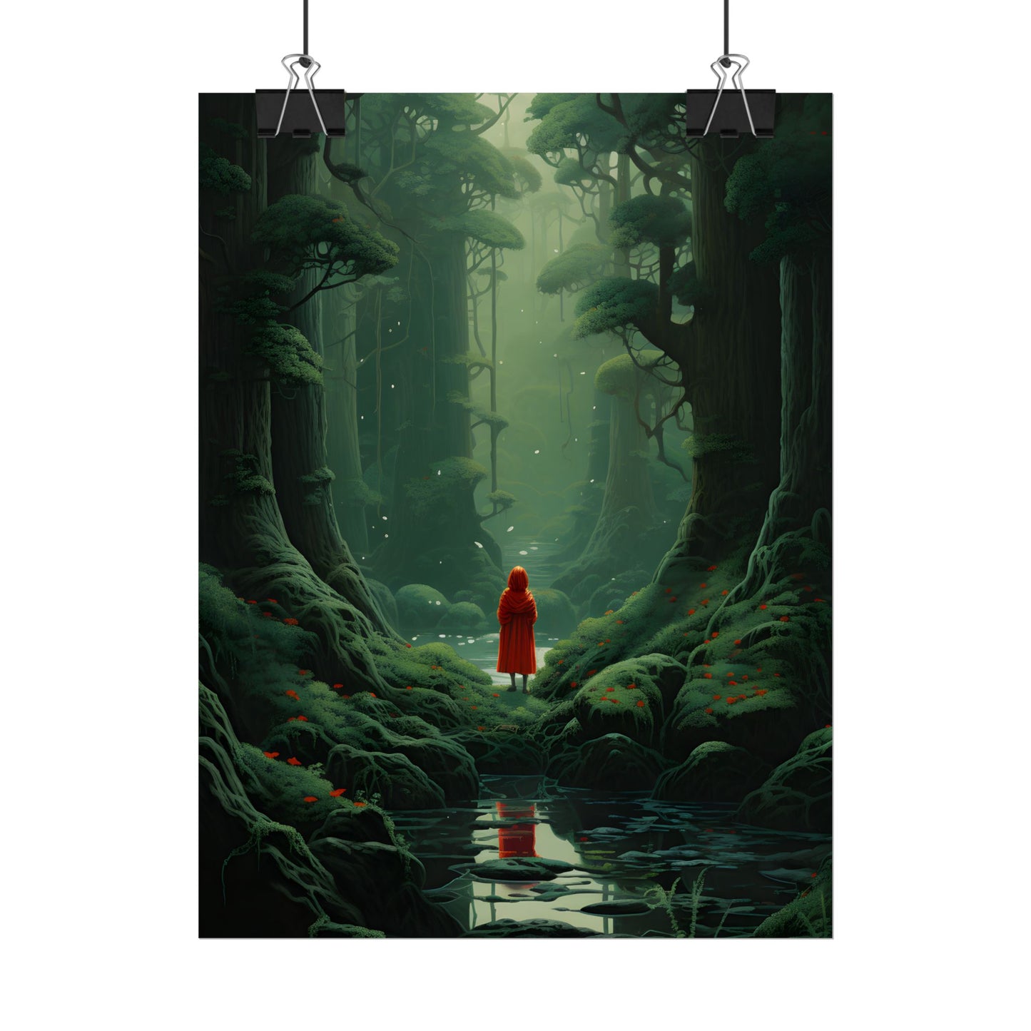 Casual Outdoors: Person in Nature Artwork - Poster