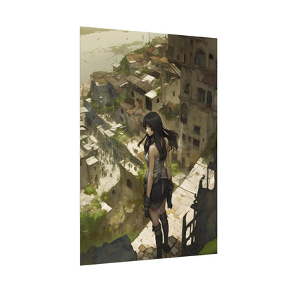 Dramatic Bird's Eye View: Mysterious Anime Encounter - Poster