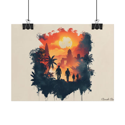 Nathan Drake's Adventure: Minimalist Illustration - Poster