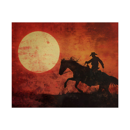 Rodeo Cowboy in Action: Vintage Bronco Ride - Poster