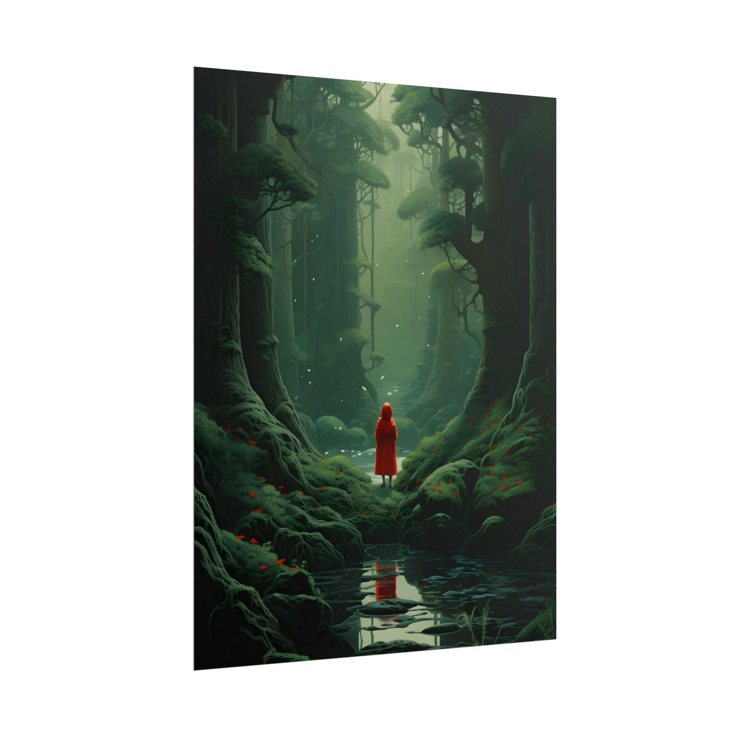 Casual Outdoors: Person in Nature Artwork - Poster