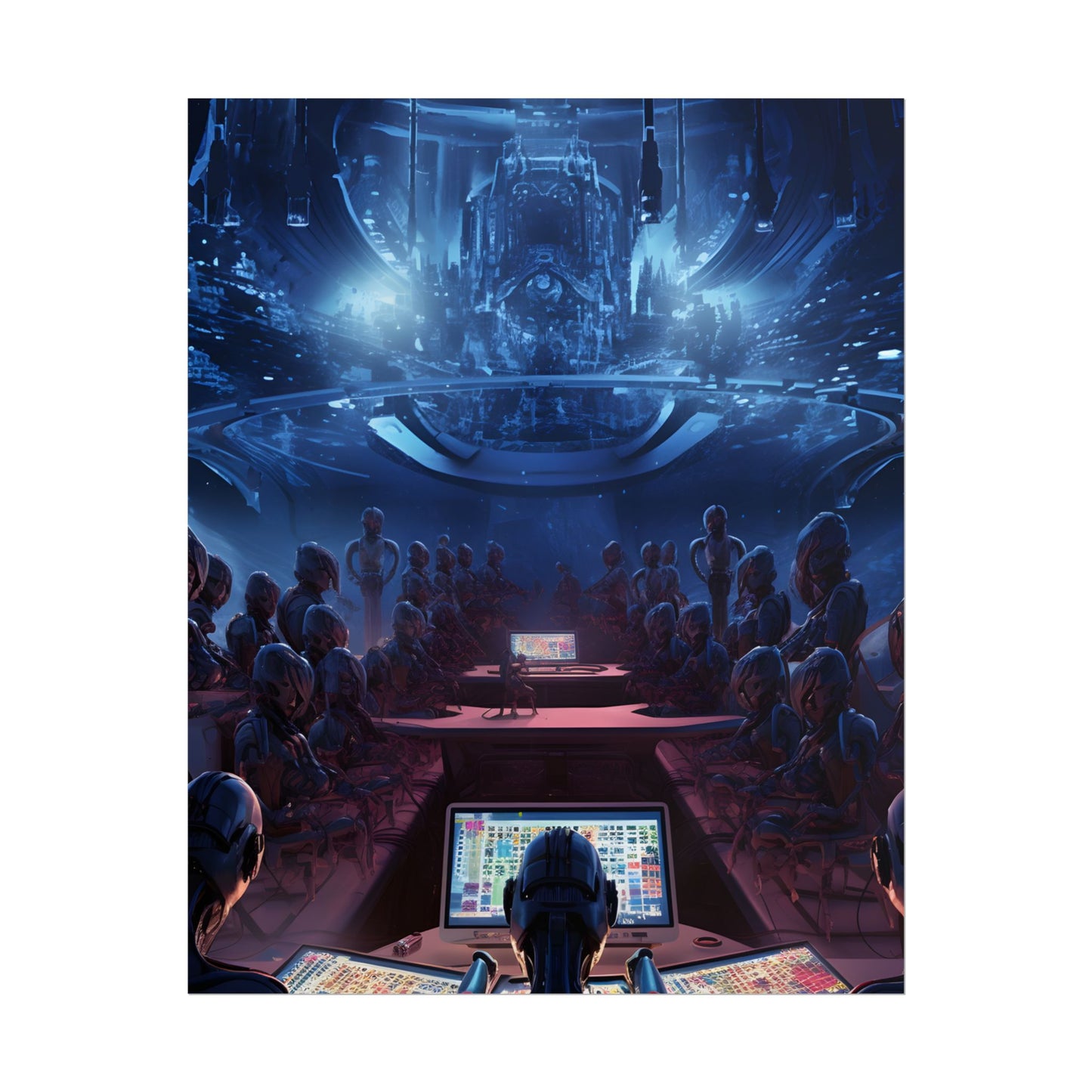 Futuristic Robot Orchestra: Musical Performance Art - Poster